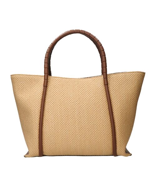 INTER-CHAUSSURES / インター ショシュール トートバッグ | 【LORISTELLA】レザーハンドルラフィアトートバッグ | 詳細5