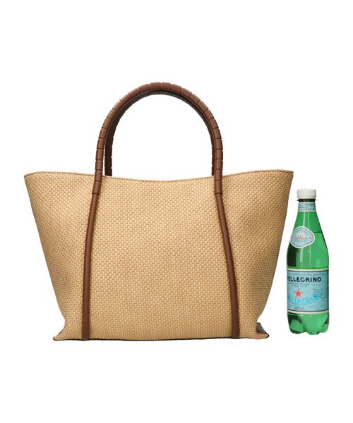 INTER-CHAUSSURES / インター ショシュール トートバッグ | 【LORISTELLA】レザーハンドルラフィアトートバッグ | 詳細6