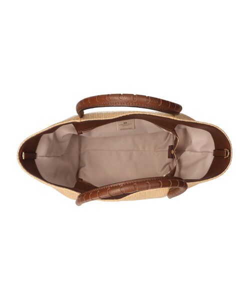 INTER-CHAUSSURES / インター ショシュール トートバッグ | 【LORISTELLA】レザーハンドルラフィアトートバッグ | 詳細9