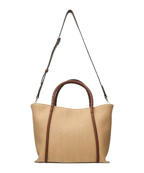 INTER-CHAUSSURES / インター ショシュール トートバッグ | 【LORISTELLA】レザーハンドルラフィアトートバッグ | 詳細11