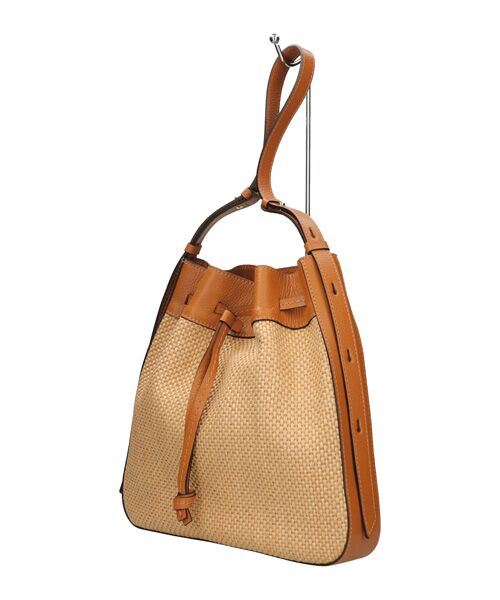 INTER-CHAUSSURES / インター ショシュール ハンドバッグ | 【LORISTELLA】レザーコンビラフィアショルダーバッグ | 詳細2