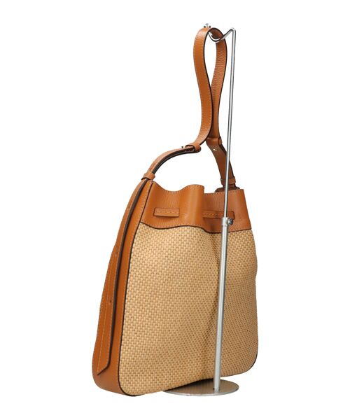 INTER-CHAUSSURES / インター ショシュール ハンドバッグ | 【LORISTELLA】レザーコンビラフィアショルダーバッグ | 詳細4