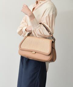 INTER-CHAUSSURES / インター ショシュール ハンドバッグ | 【LORISTELLA】異素材コンビフラップバッグ