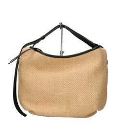 INTER-CHAUSSURES / インター ショシュール ハンドバッグ | 【LORISTELLA】レザーハンドルラフィアハンドバッグ