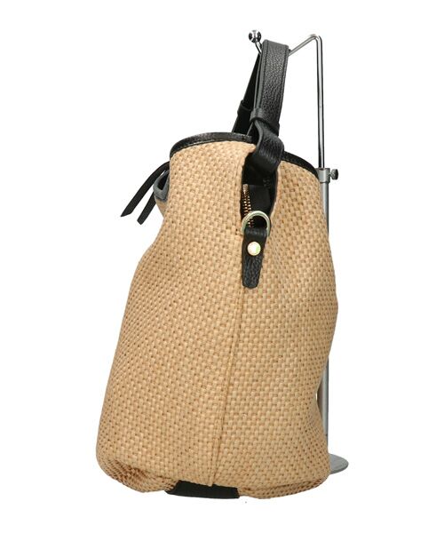 INTER-CHAUSSURES / インター ショシュール ハンドバッグ | 【LORISTELLA】レザーハンドルラフィアハンドバッグ | 詳細2