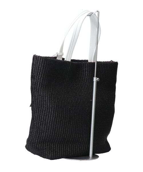 INTER-CHAUSSURES / インター ショシュール ハンドバッグ | 【MARCO MASI】レザーハンドルラフィアトートバッグ | 詳細3