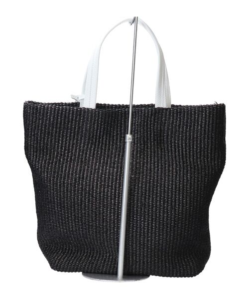 INTER-CHAUSSURES / インター ショシュール ハンドバッグ | 【MARCO MASI】レザーハンドルラフィアトートバッグ | 詳細4