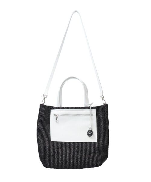 INTER-CHAUSSURES / インター ショシュール ハンドバッグ | 【MARCO MASI】レザーハンドルラフィアトートバッグ | 詳細9