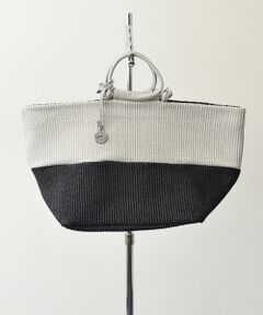 INTER-CHAUSSURES / インター ショシュール ハンドバッグ | 【MARCO MASI】レザーハンドルラフィアバッグ