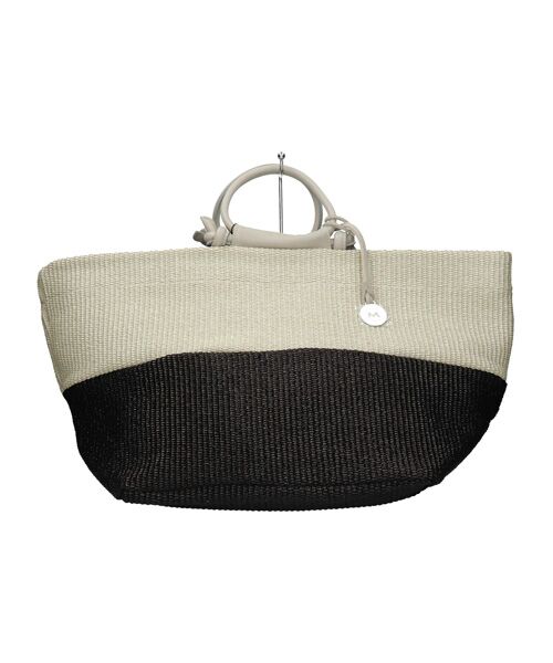 INTER-CHAUSSURES / インター ショシュール ハンドバッグ | 【MARCO MASI】レザーハンドルラフィアバッグ | 詳細1