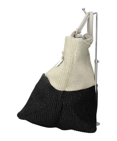 INTER-CHAUSSURES / インター ショシュール ハンドバッグ | 【MARCO MASI】レザーハンドルラフィアバッグ | 詳細3