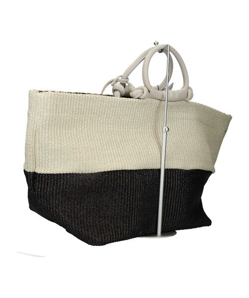 INTER-CHAUSSURES / インター ショシュール ハンドバッグ | 【MARCO MASI】レザーハンドルラフィアバッグ | 詳細4