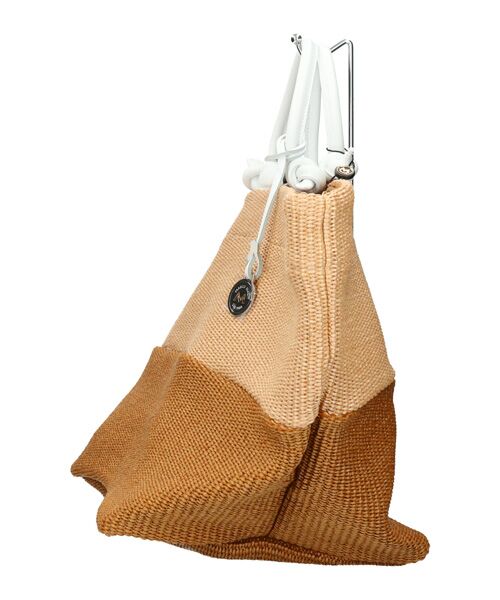 INTER-CHAUSSURES / インター ショシュール ハンドバッグ | 【MARCO MASI】レザーハンドルラフィアバッグ | 詳細12