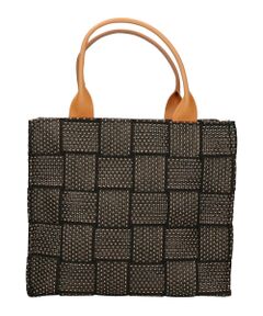 INTER-CHAUSSURES / インター ショシュール ハンドバッグ | 【ALMA TONUTTI】レザーハンドル雑材ハンドバッグ