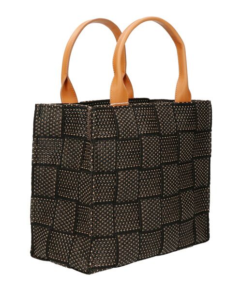 INTER-CHAUSSURES / インター ショシュール ハンドバッグ | 【ALMA TONUTTI】レザーハンドル雑材ハンドバッグ | 詳細3