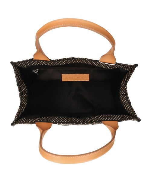 INTER-CHAUSSURES / インター ショシュール ハンドバッグ | 【ALMA TONUTTI】レザーハンドル雑材ハンドバッグ | 詳細6