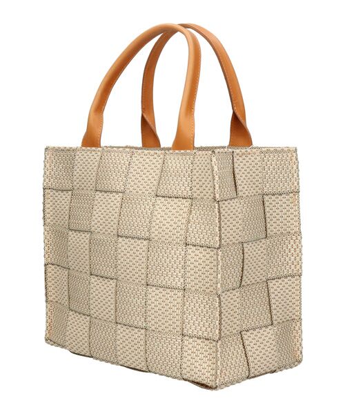 INTER-CHAUSSURES / インター ショシュール ハンドバッグ | 【ALMA TONUTTI】レザーハンドル雑材ハンドバッグ | 詳細15