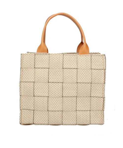 INTER-CHAUSSURES / インター ショシュール ハンドバッグ | 【ALMA TONUTTI】レザーハンドル雑材ハンドバッグ | 詳細18