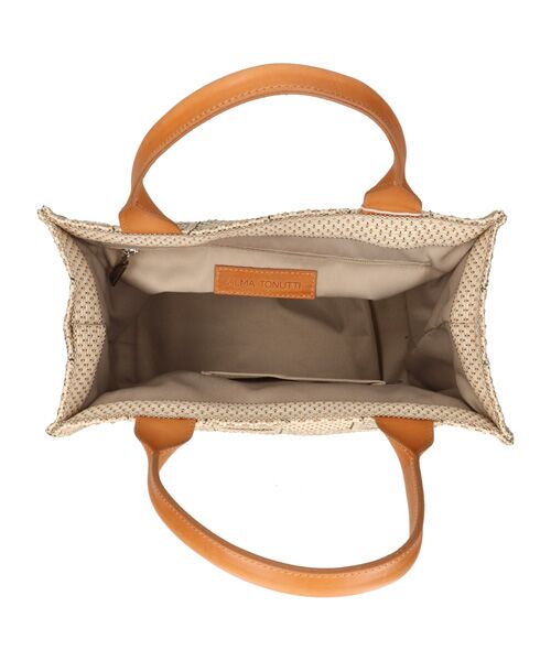 INTER-CHAUSSURES / インター ショシュール ハンドバッグ | 【ALMA TONUTTI】レザーハンドル雑材ハンドバッグ | 詳細20