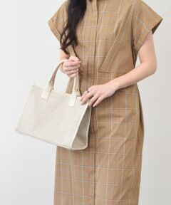 INTER-CHAUSSURES / インター ショシュール ハンドバッグ | 【ALMA TONUTTI】異素材コンビハンドバッグ