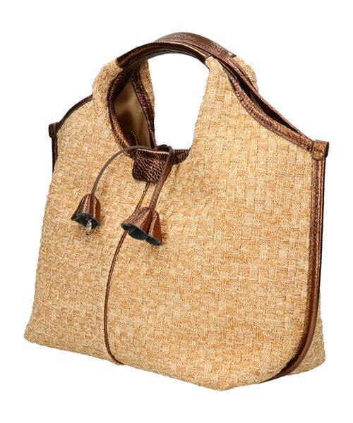 INTER-CHAUSSURES / インター ショシュール かごバック | 【ROBERTA GANDOLFI】異素材コンビハンドバッグ | 詳細1