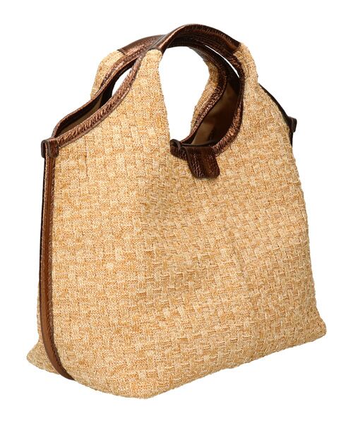 INTER-CHAUSSURES / インター ショシュール かごバック | 【ROBERTA GANDOLFI】異素材コンビハンドバッグ | 詳細3