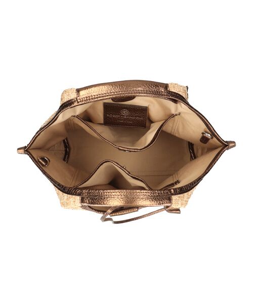 INTER-CHAUSSURES / インター ショシュール かごバック | 【ROBERTA GANDOLFI】異素材コンビハンドバッグ | 詳細9