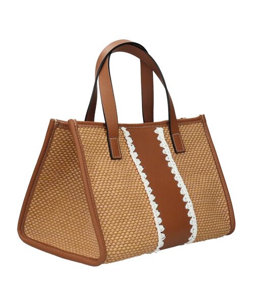 INTER-CHAUSSURES / インター ショシュール かごバック | 【ROBERTO PANCANI】異素材コンビハンドバッグ | 詳細3