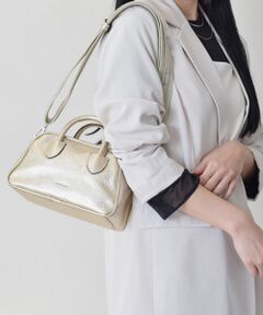 INTER-CHAUSSURES / インター ショシュール ハンドバッグ | 【RIPANI】メタリックレザーミニボストンバッグ