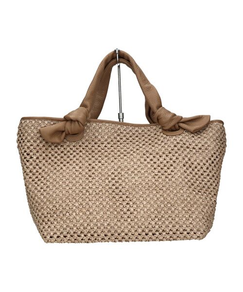 極美品◎Alma tonutti レザーハンドルメッシュバッグ　ハンドバッグ セール】 【ALMA TONUTTI】レザーハンドルメッシュバッグ