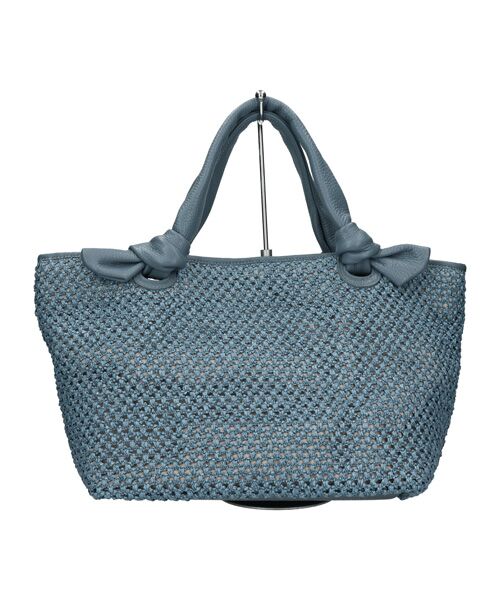 極美品◎Alma tonutti レザーハンドルメッシュバッグ　ハンドバッグ セール】 【ALMA TONUTTI】レザーハンドルメッシュバッグ