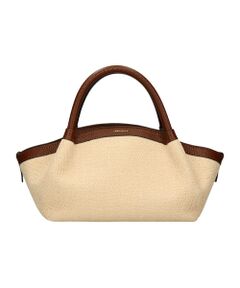 INTER-CHAUSSURES / インター ショシュール ハンドバッグ | 【LORISTELLA】レザーハンドルラフィアハンドバッグ