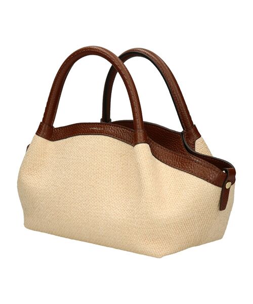 INTER-CHAUSSURES / インター ショシュール ハンドバッグ | 【LORISTELLA】レザーハンドルラフィアハンドバッグ | 詳細1