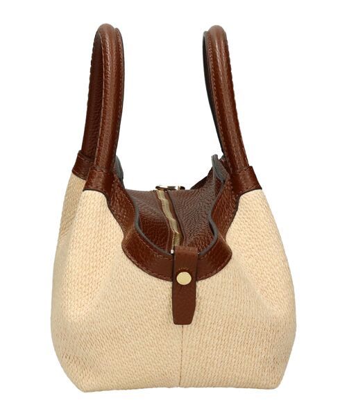 INTER-CHAUSSURES / インター ショシュール ハンドバッグ | 【LORISTELLA】レザーハンドルラフィアハンドバッグ | 詳細2