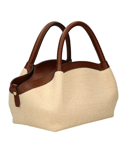 INTER-CHAUSSURES / インター ショシュール ハンドバッグ | 【LORISTELLA】レザーハンドルラフィアハンドバッグ | 詳細3