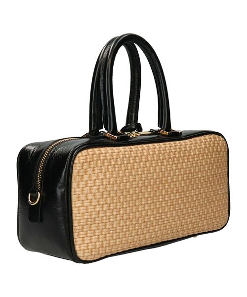 INTER-CHAUSSURES / インター ショシュール ハンドバッグ | 【CHRISTIAN VILLA】チャーム付きラフィアコンビ横長バッグ | 詳細4