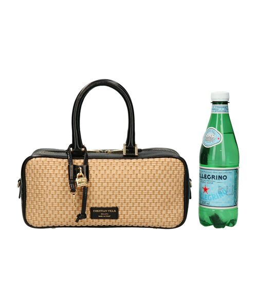 INTER-CHAUSSURES / インター ショシュール ハンドバッグ | 【CHRISTIAN VILLA】チャーム付きラフィアコンビ横長バッグ | 詳細6