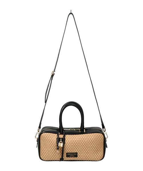 INTER-CHAUSSURES / インター ショシュール ハンドバッグ | 【CHRISTIAN VILLA】チャーム付きラフィアコンビ横長バッグ | 詳細11