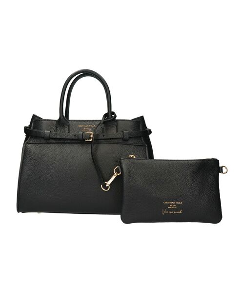 INTER-CHAUSSURES / インター ショシュール ハンドバッグ | 【CHRISTIAN VILLA】ミディアムサイズレザーハンドバッグ | 詳細10