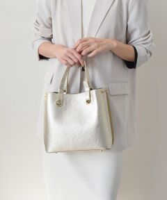 INTER-CHAUSSURES / インター ショシュール ハンドバッグ | 【ANDREA CARDONE ITALI】メタリックレザーハンドバッグ