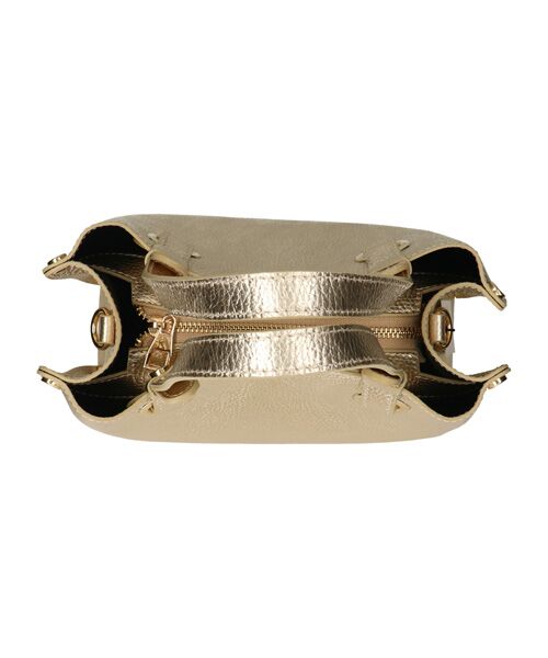INTER-CHAUSSURES / インター ショシュール ハンドバッグ | 【ANDREA CARDONE ITALI】メタリックレザーハンドバッグ | 詳細8