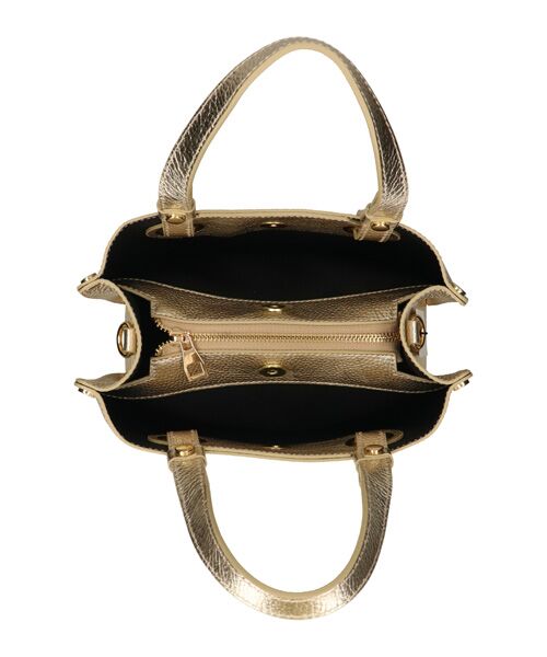 INTER-CHAUSSURES / インター ショシュール ハンドバッグ | 【ANDREA CARDONE ITALI】メタリックレザーハンドバッグ | 詳細9