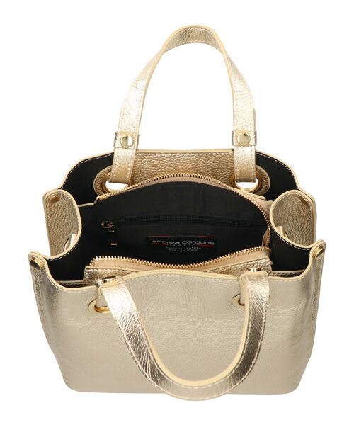 INTER-CHAUSSURES / インター ショシュール ハンドバッグ | 【ANDREA CARDONE ITALI】メタリックレザーハンドバッグ | 詳細11