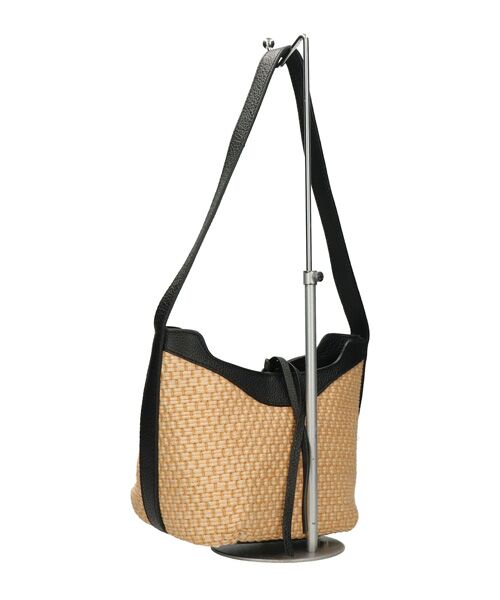 INTER-CHAUSSURES / インター ショシュール ハンドバッグ | 【CHRISTIAN VILLA】ラフィアコンビレザーショルダーバッグ | 詳細3