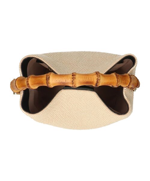 INTER-CHAUSSURES / インター ショシュール ハンドバッグ | 【LORISTELLA】バンブーハンドルラフィアバケットバッグ | 詳細7