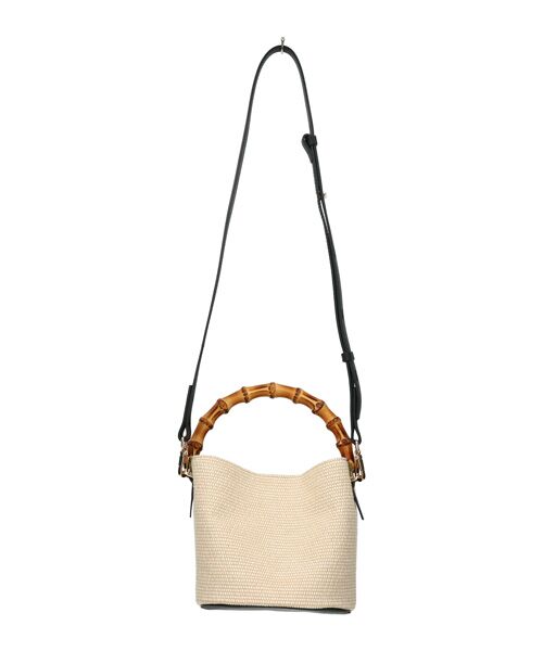 INTER-CHAUSSURES / インター ショシュール ハンドバッグ | 【LORISTELLA】バンブーハンドルラフィアバケットバッグ | 詳細10