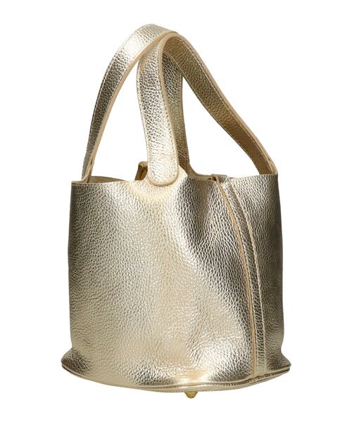 INTER-CHAUSSURES / インター ショシュール ハンドバッグ | 【ANDREA CARDONE ITALI】メタリックレザーバケットバッグ | 詳細1