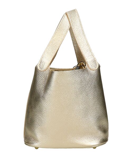 INTER-CHAUSSURES / インター ショシュール ハンドバッグ | 【ANDREA CARDONE ITALI】メタリックレザーバケットバッグ | 詳細4