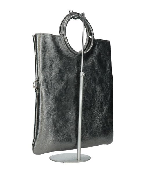 INTER-CHAUSSURES / インター ショシュール ハンドバッグ | 【ANDREA CARDONE ITALI】ラウンドハンドルメタリックレザーバッグ | 詳細3