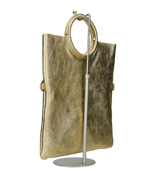 INTER-CHAUSSURES / インター ショシュール ハンドバッグ | 【ANDREA CARDONE ITALI】ラウンドハンドルメタリックレザーバッグ | 詳細13